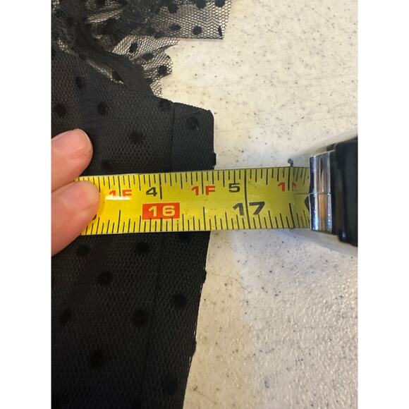 Jason Wu Dress 10 Illusion Mesh Midi Black Polka Dot Classic Party Holiday A1 - Picture 6 of 9